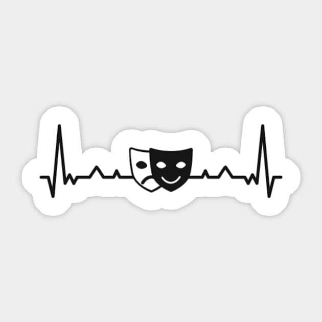 Theater Actor Heartbeat Gift Sticker by Bestseller